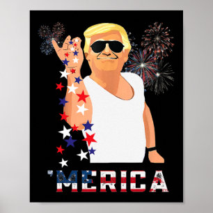Poster Trump Outfits 2024 Presidente Eleitoral Americano 