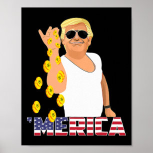 Poster Trump Outfits 2024 Presidente Eleitoral Americano