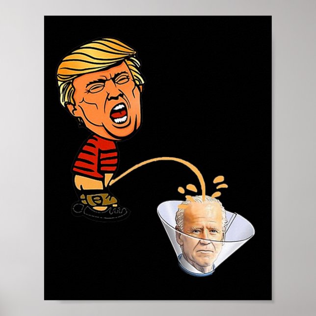Poster Trump peeing' 0n Biden  (Frente)