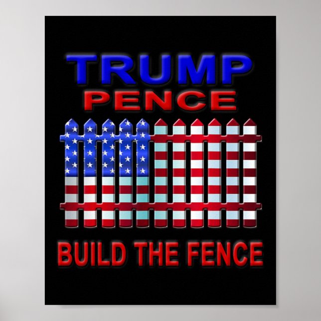 Poster Trump Pence Constroem a Cerca (Frente)