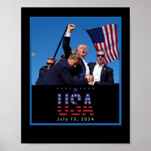 Poster Trump Pennsylvania Rally Shoting 2024