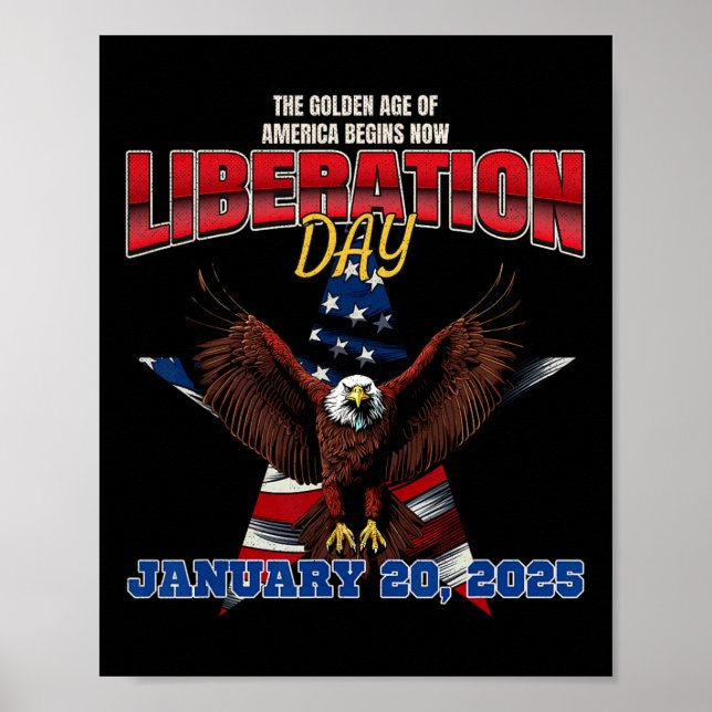 Poster Trump Potus 47º Declara 125 Dia da Libertação (Frente)