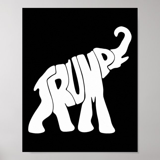 Poster Trump Republicano Elefante Trump Presidente (Frente)