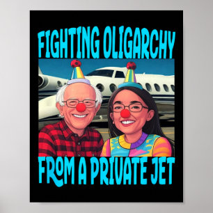 Poster Trump Republicano Luta Oligarchy Do Jato Privado
