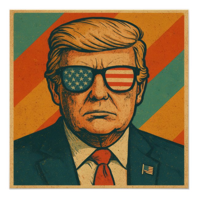 Pôster Trump Retro (Frente)