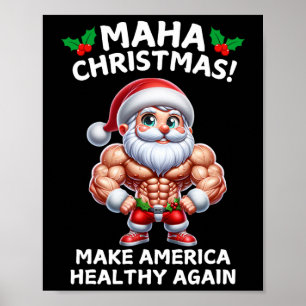 Poster Trump Rfk Jr Papais noeis de Natal Maha Christmas
