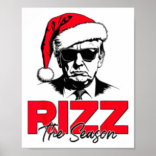 Poster Trump Rizz A Época Engraçado Trump 2024 Xmas Rosa 