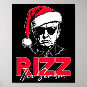 Poster Trump Rizz A Época Natal Engraçado Donald Trump