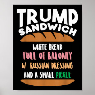 Poster Trump Sandwich Impeachment Funny
