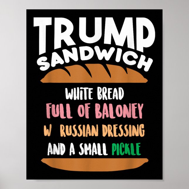 Poster Trump Sandwich Impeachment Funny (Frente)