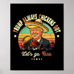 Poster Trump Sempre Desiste Engraçado Trump T.a.c.o