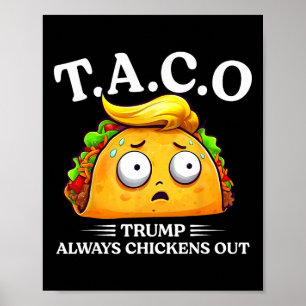 Poster Trump Sempre Desiste Taco Engraçado Taco Trump Cam