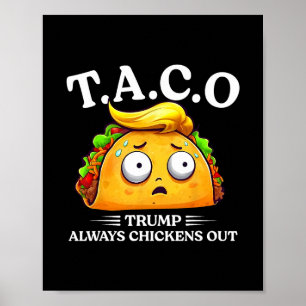 Poster Trump Sempre Desiste Taco Engraçado Taco Trump Cam