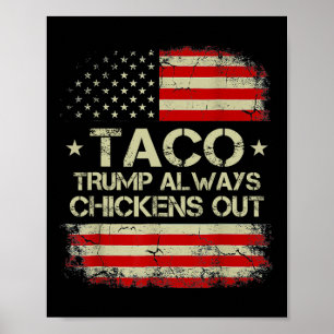 Poster Trump Sempre Desiste Taco Troca Meme Divertido 4 