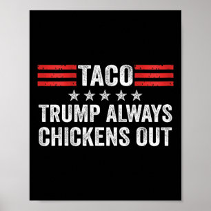Poster Trump Sempre Desiste Taco Troca Meme Engraçado 2