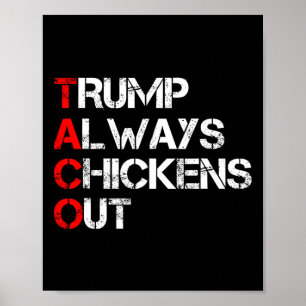 Poster Trump Sempre Desiste Taco Troca Meme Engraçado 3