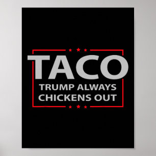 Poster Trump Sempre Desiste Taco Troca Meme Engraçado 6 