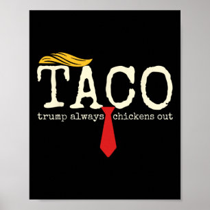Poster Trump Sempre Desiste Vamos Lá Taco Engraçado 13