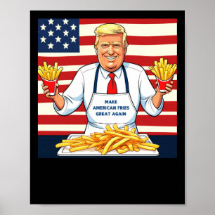 Poster Trump Servindo Mcdonalds Fries