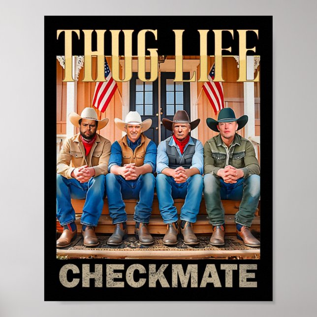 Poster Trump Squad Thug Life Trump Vance Kennedy Elon (Frente)