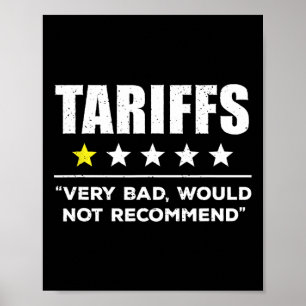 Poster Trump Tariff Usa Não Recomendaria Tarifas Engraçad