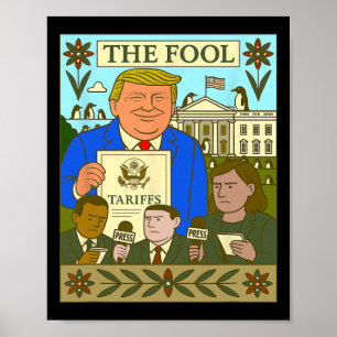 Poster Trump Tarot O Tolo Implica Tarifa Sobre O Pingui