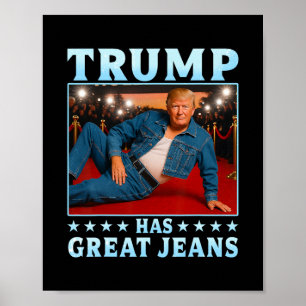 Poster Trump Tem Ótimas Calças Jeans Meme Divertido 3 