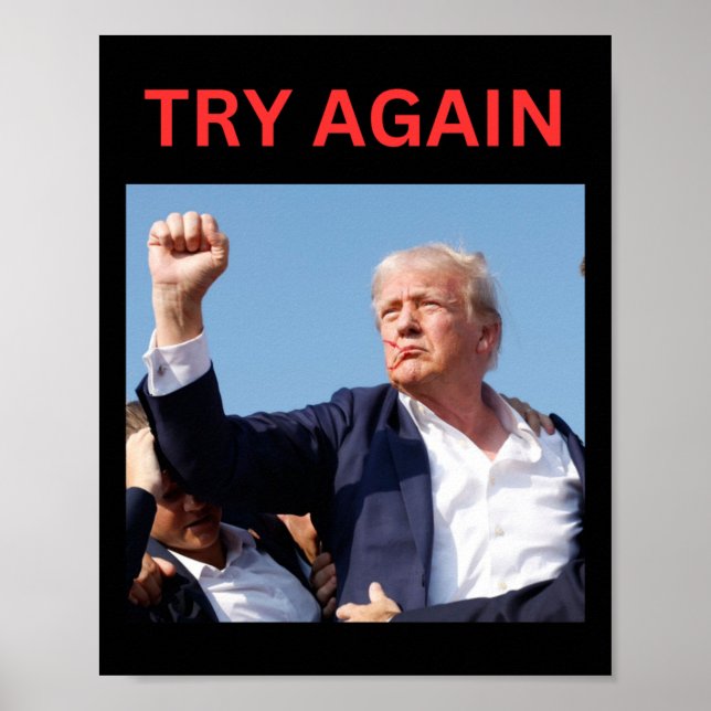 Poster Trump Tentar Novamente (Frente)