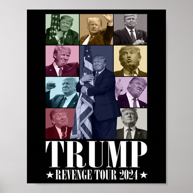 Poster Trump The Revenge Tour 2024 Engraçado (Frente)