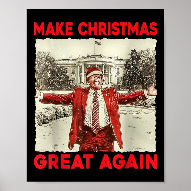 Poster Trump Torna Excelente de Natal Novamente Papais no (Frente)