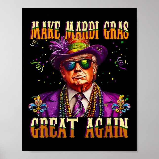 Poster Trump Torna O Excelente De Mardi Gras Novamente En (Frente)