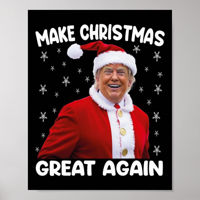 Poster Trump Torna o Excelente de Natal novamente Papais  (Frente)