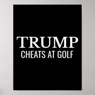 Poster Trump Trapaceia no Golfe – Protesto Político Diver