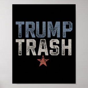 Poster Trump Trash 2024 Grunge Vintage Garbyge Para Trump