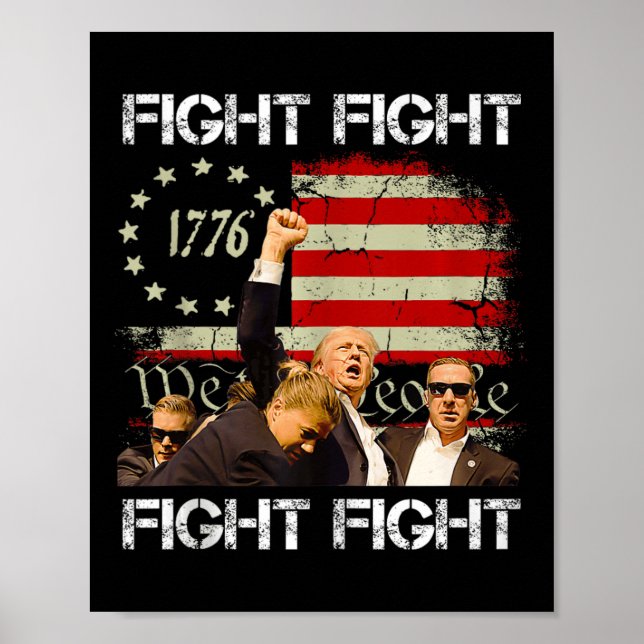 Poster Trump Vance 2024 Fight (Frente)