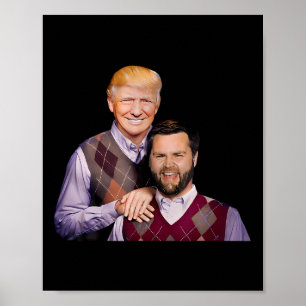 Poster Trump Vance 2024 Irmãos Funny Parody Trump J D V