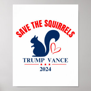 Poster Trump Vance 2024 Salve Os Esquilos