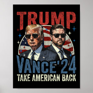 Poster Trump Vance 2025 Donald Trump J.d. Vance Leve a Am