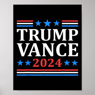 Poster Trump Vance 2025 Para Presidente Vp Usa Eleição Pa