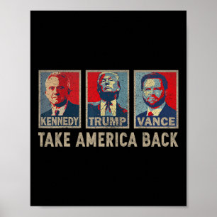 Poster Trump Vance Kennedy Xeque-Mate Eleição 2024 Republ