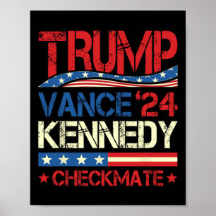 Poster Trump Vance Kennedy Xeque-Mate Eleição 2025 Republ