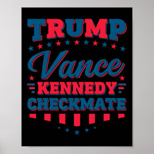 Poster Trump Vance Kennedy Xeque-Mate Eleição 2025 Republ