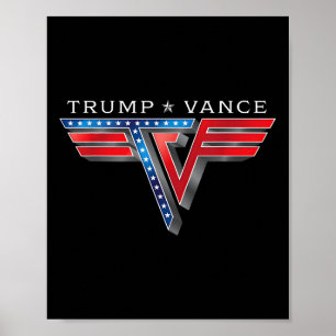 Poster Trump Vance Tv Rocker Logo Vintage Trump Vance 202