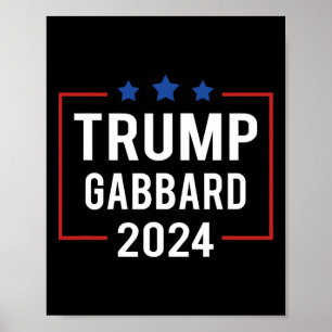 Poster Trump Vp Gabbard 2024 Eleição