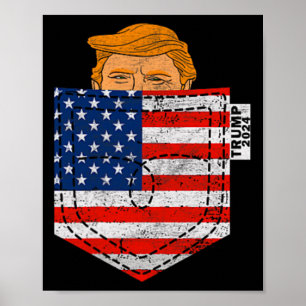 Poster Trump Won 2024 Presidente 47ª Trump no seu bolso