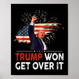Poster Trump Won supera isso 2024 Donald Trump Won 2024
