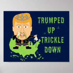 Poster Trumped acima de goteje para baixo o anti trunfo