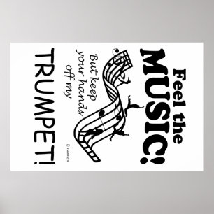 Pôster Trumpet Sente A Música