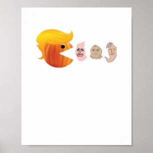 Poster Trumpkin Comendo Democratas Clássicos - Sala Satír