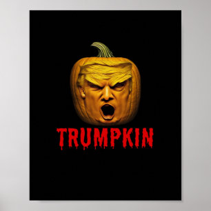 Poster Trumpkin - Engraçado Donald Pumpkin Halloween